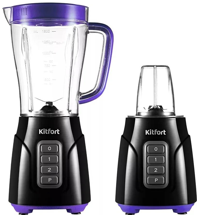 Блендер Kitfort KT-3032-1 черно-фиолетовый - ForteMarket Блендер Kitfort KT-3032-1 черно-фиолетовый купить,0