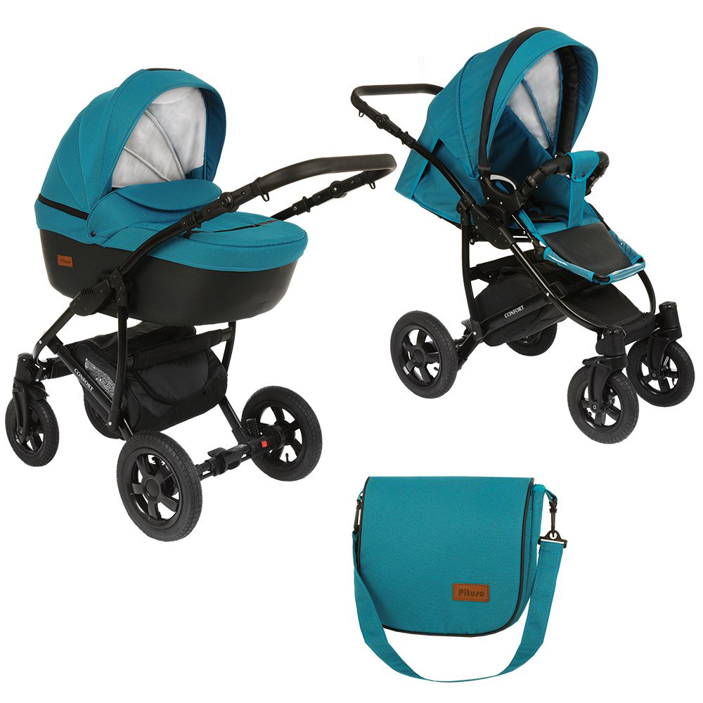 Коляска 2в1 Pituso Confort 19 Turquoise купить,NaN