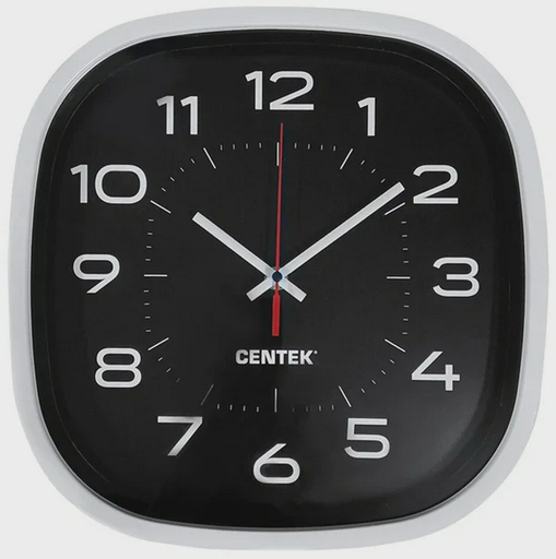 Настенные часы Centek СТ-7106 черные
