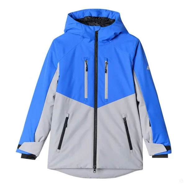Куртка горнолыжная 4F Boy Skiing серо-синяя 158 купить,NaN