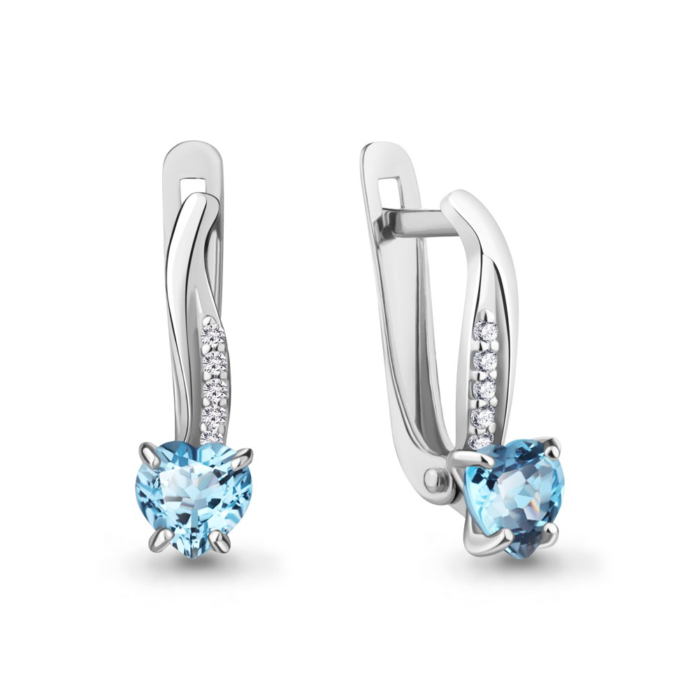 Серьги Aquamarine 4400805А 1,52гр. купить,NaN