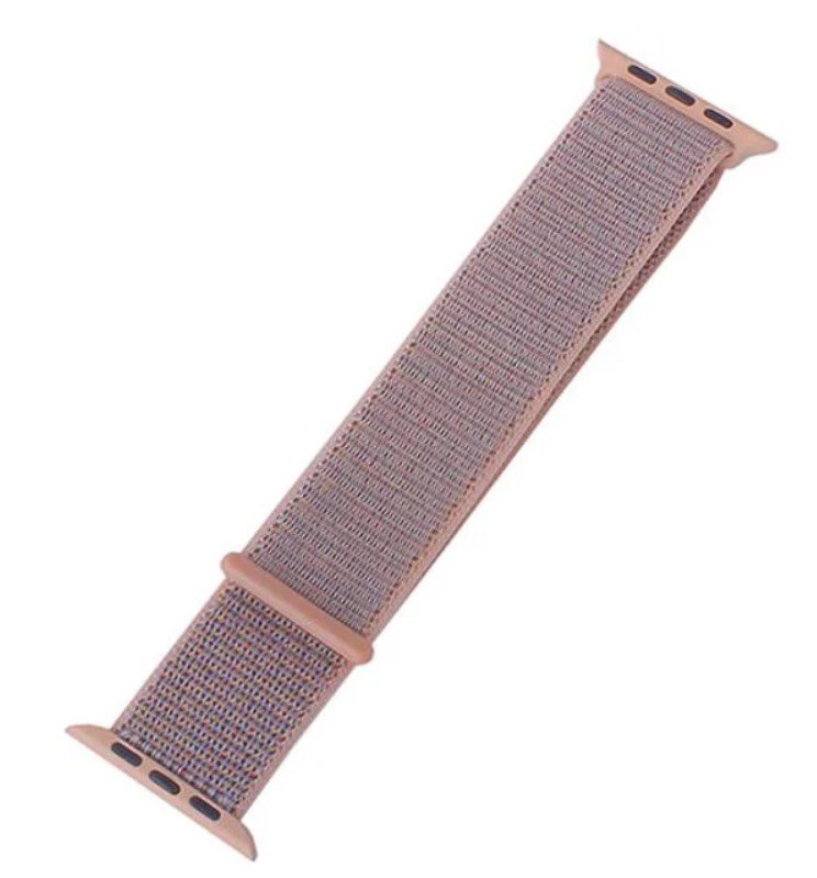 Ремешок OEM COTEetci Magic Tape для Apple Watch 38мм розовый