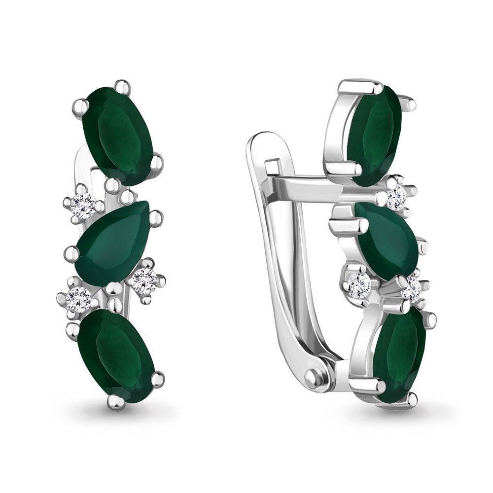Серьги Aquamarine 4429909А 1,8гр. купить,NaN