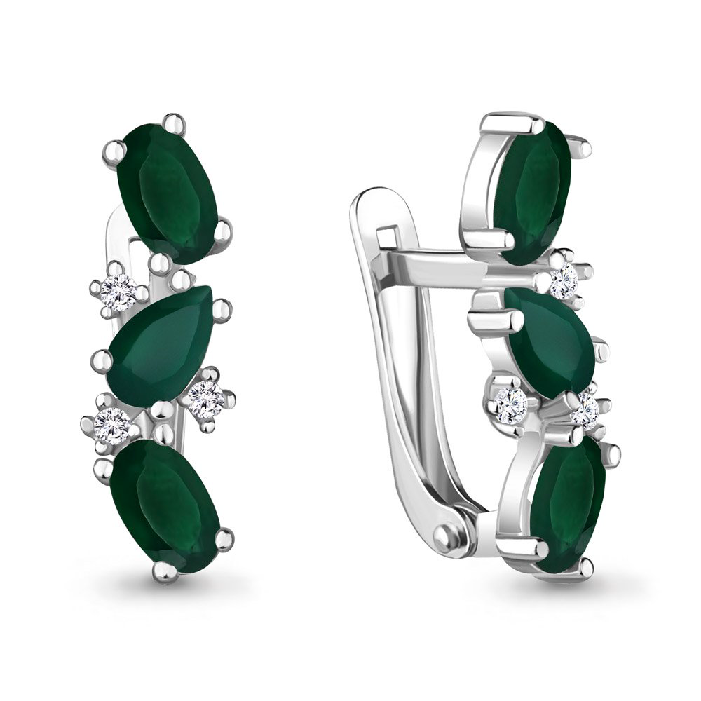 Серьги Aquamarine 4429909А 1,8гр. купить,NaN