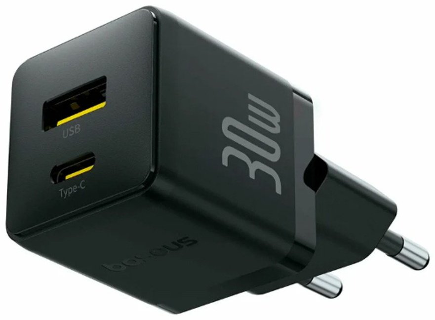 Зарядное устройство Baseus Palm C+U 30W USB Type-C, USB 30 Вт черный