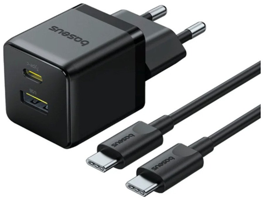 Зарядное устройство Baseus Palm C+U 30W USB Type-C, USB 30 Вт черный