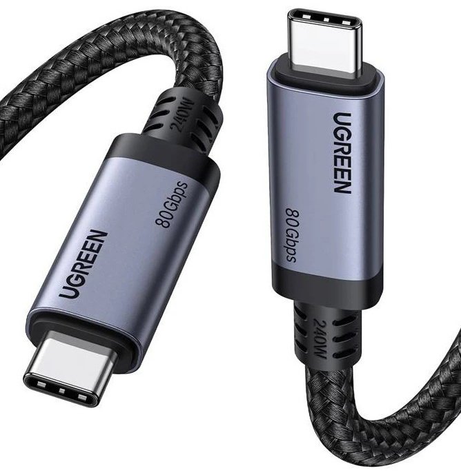 Кабель Ugreen USB 4 Type-C (M), 1 м, L706 (65383) серый