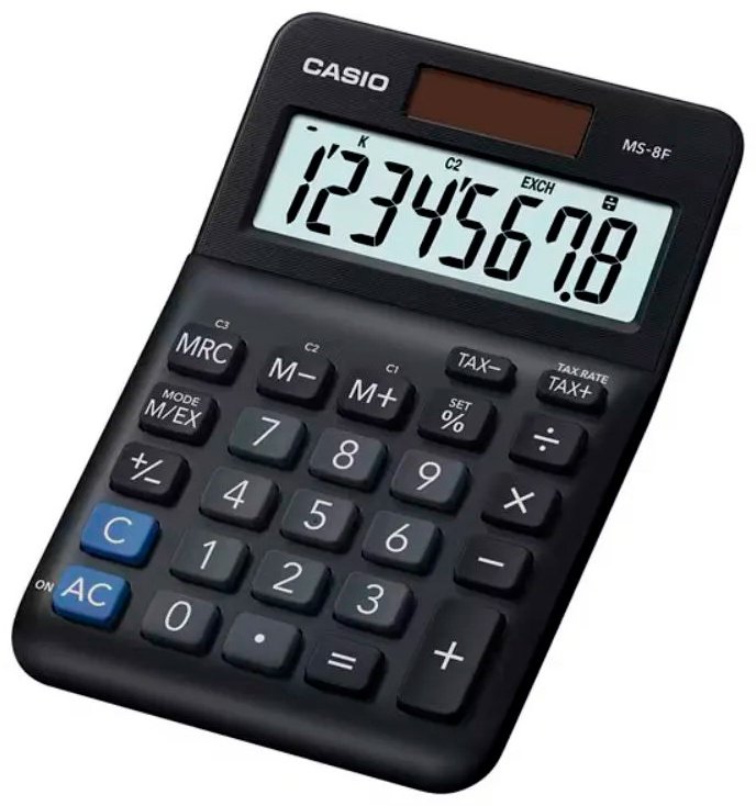CASIO MS-8F-WA-EP, 8-разрядный, черный купить,NaN