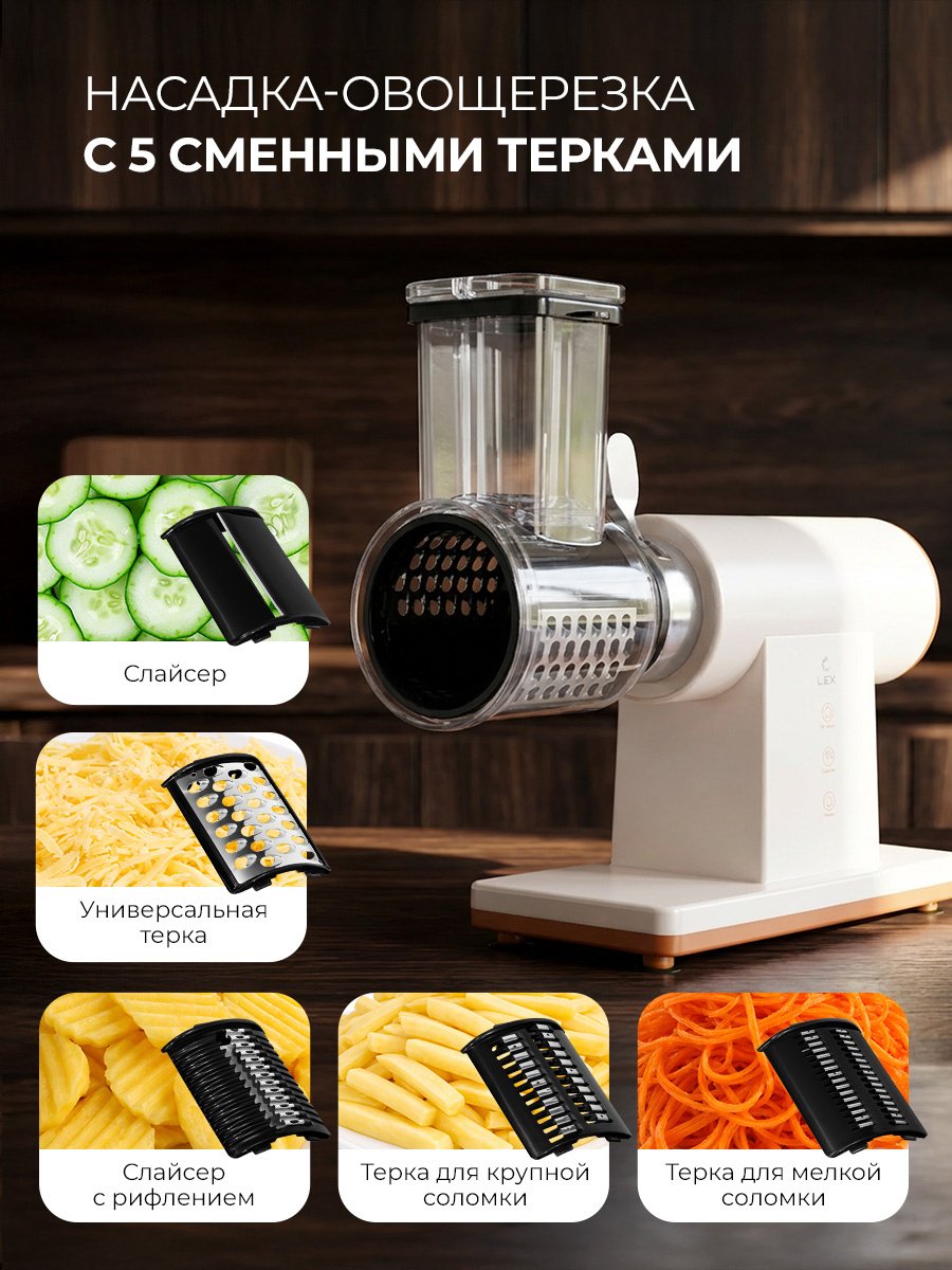 Мясорубка LEX LX 4003PRO белый