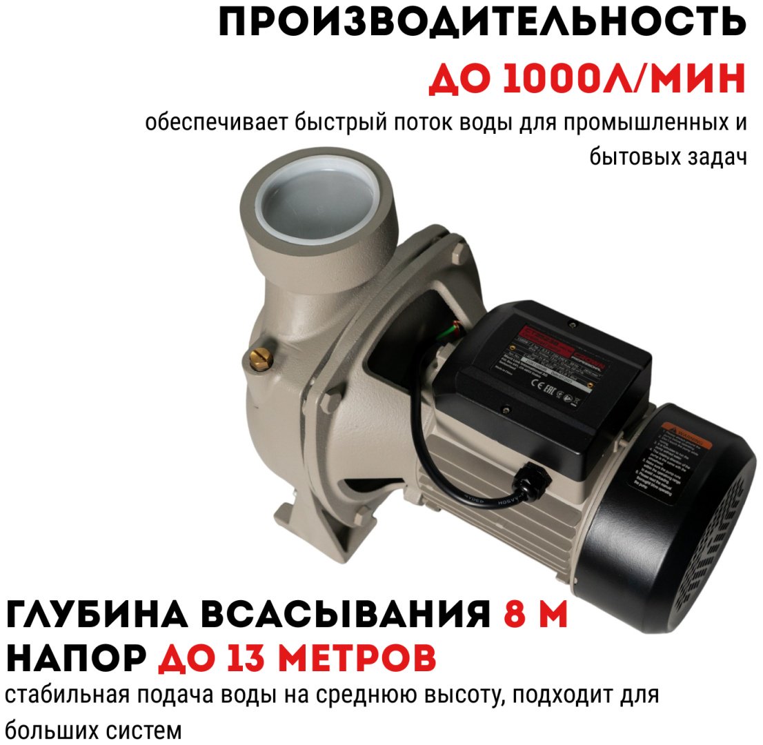 Насос поверхностный напорный CROWN CT35238