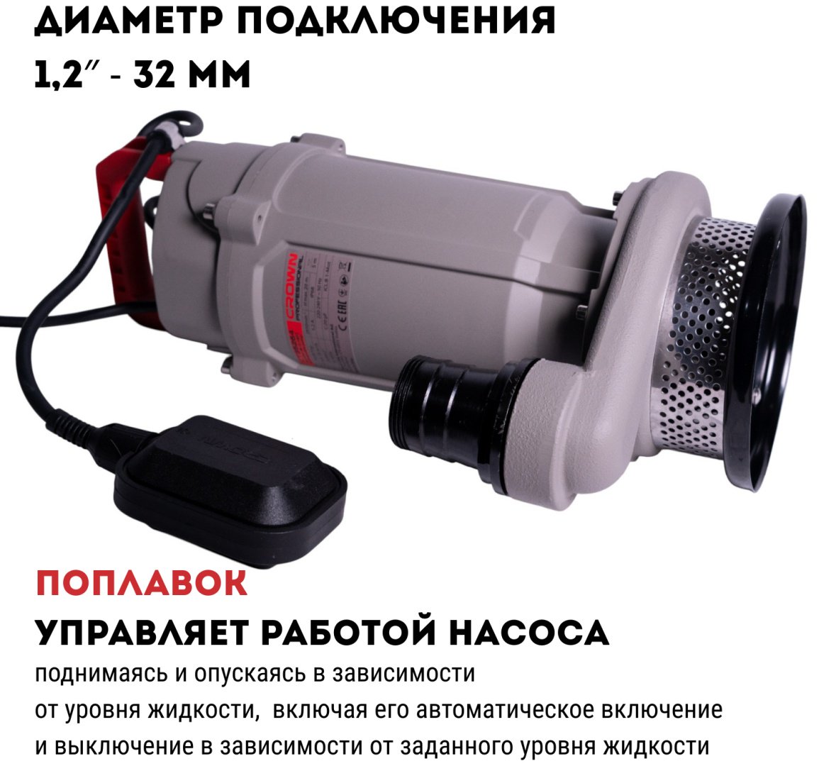 Насос погружной напорный CROWN CT35263
