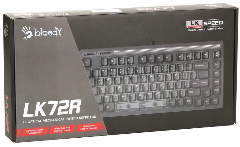 Клавиатура A4Tech Bloody LK72R серый купить,NaN