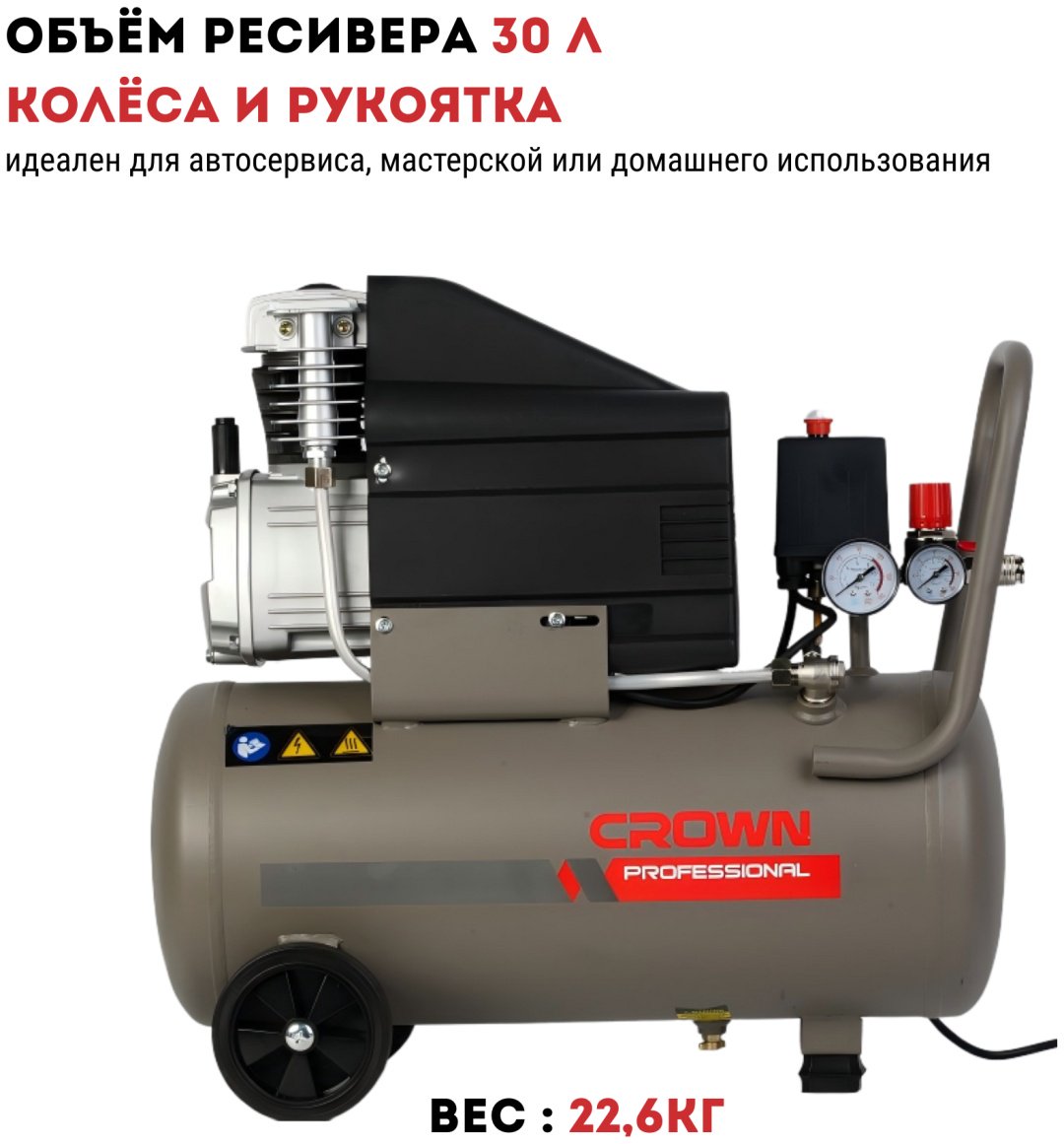 Компрессор масляный CROWN CT36085, 8 бар купить,NaN