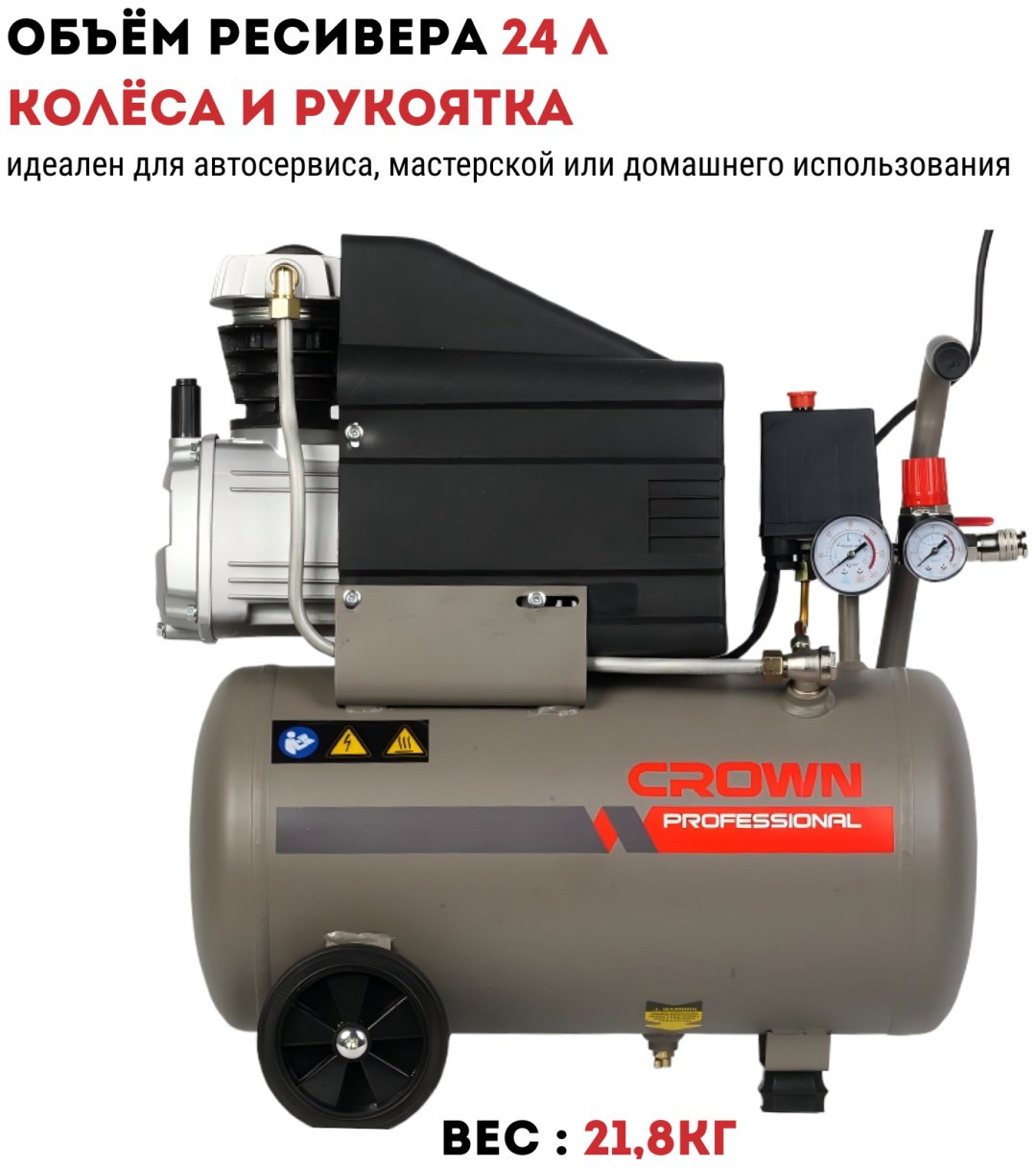 Компрессор масляный CROWN CT36084, 8 бар купить,NaN