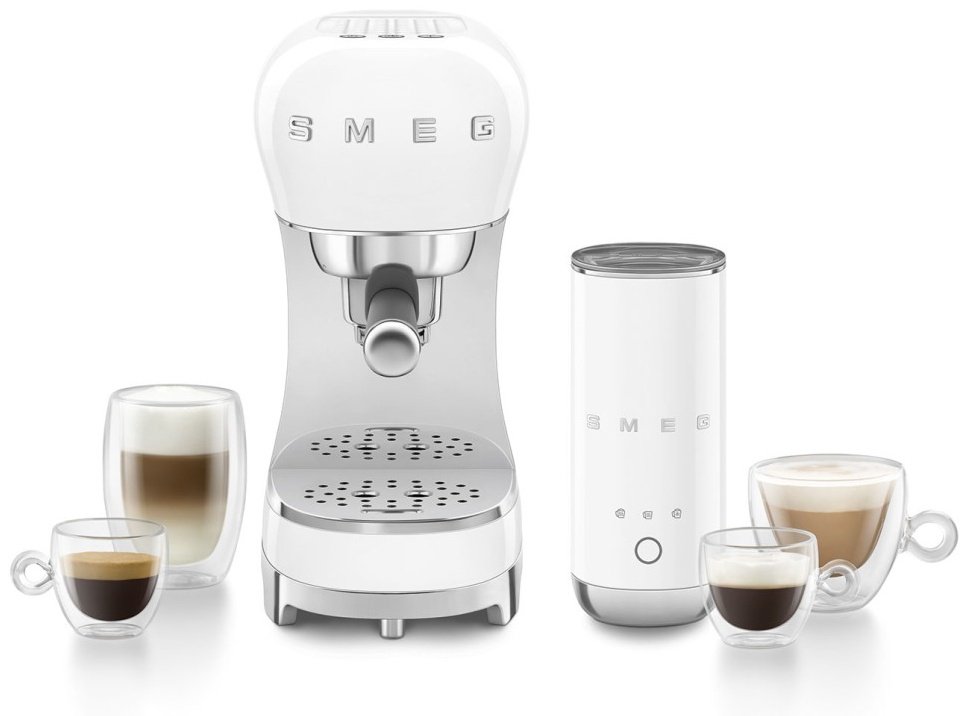 Кофемашина Smeg ECF12WHEU белый купить,NaN