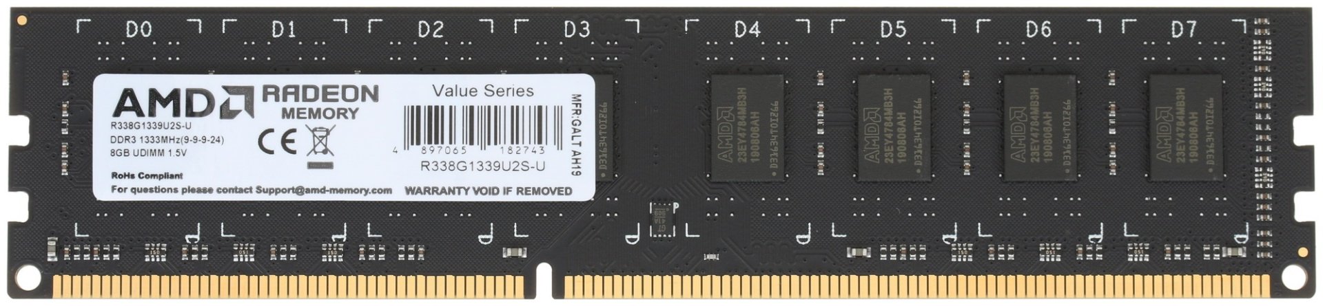 Оперативная память AMD R338G1339U2S-U 8 Гб купить,NaN
