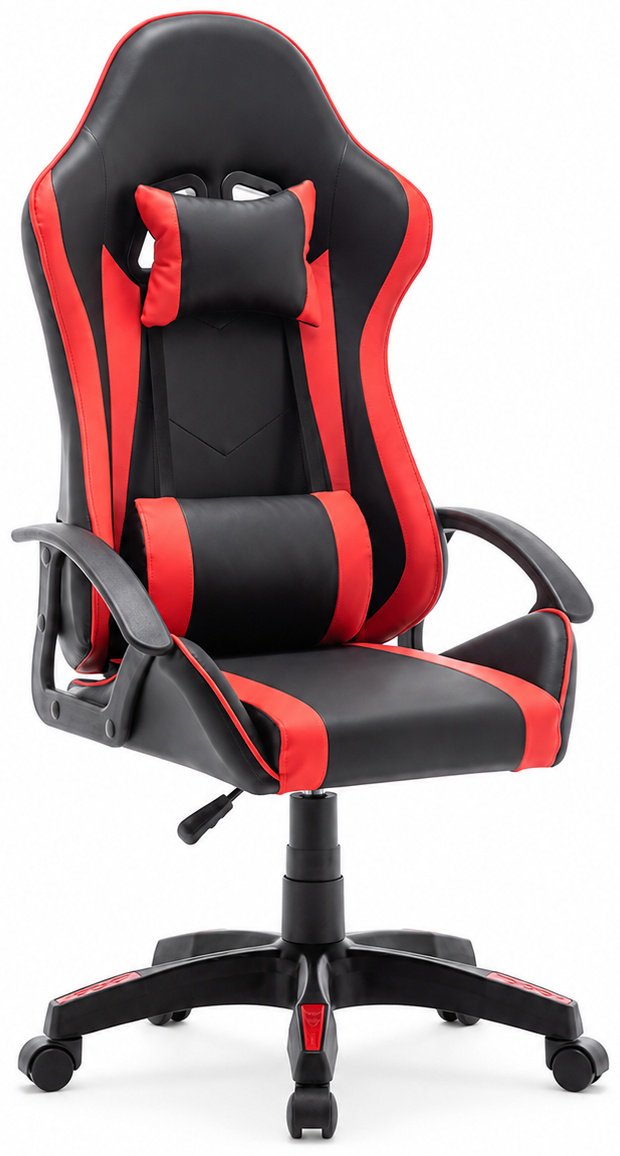 Игровое кресло Eco Estelar Gamer, черный, красный
