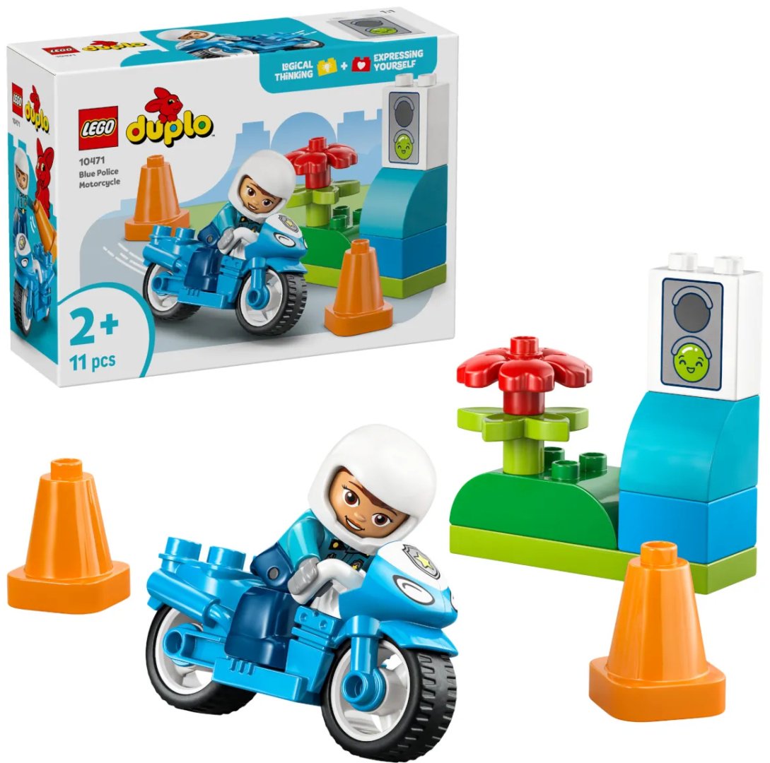 Конструктор LEGO Duplo Синий полицейский мотоцикл 10471, деталей 11 шт купить,NaN