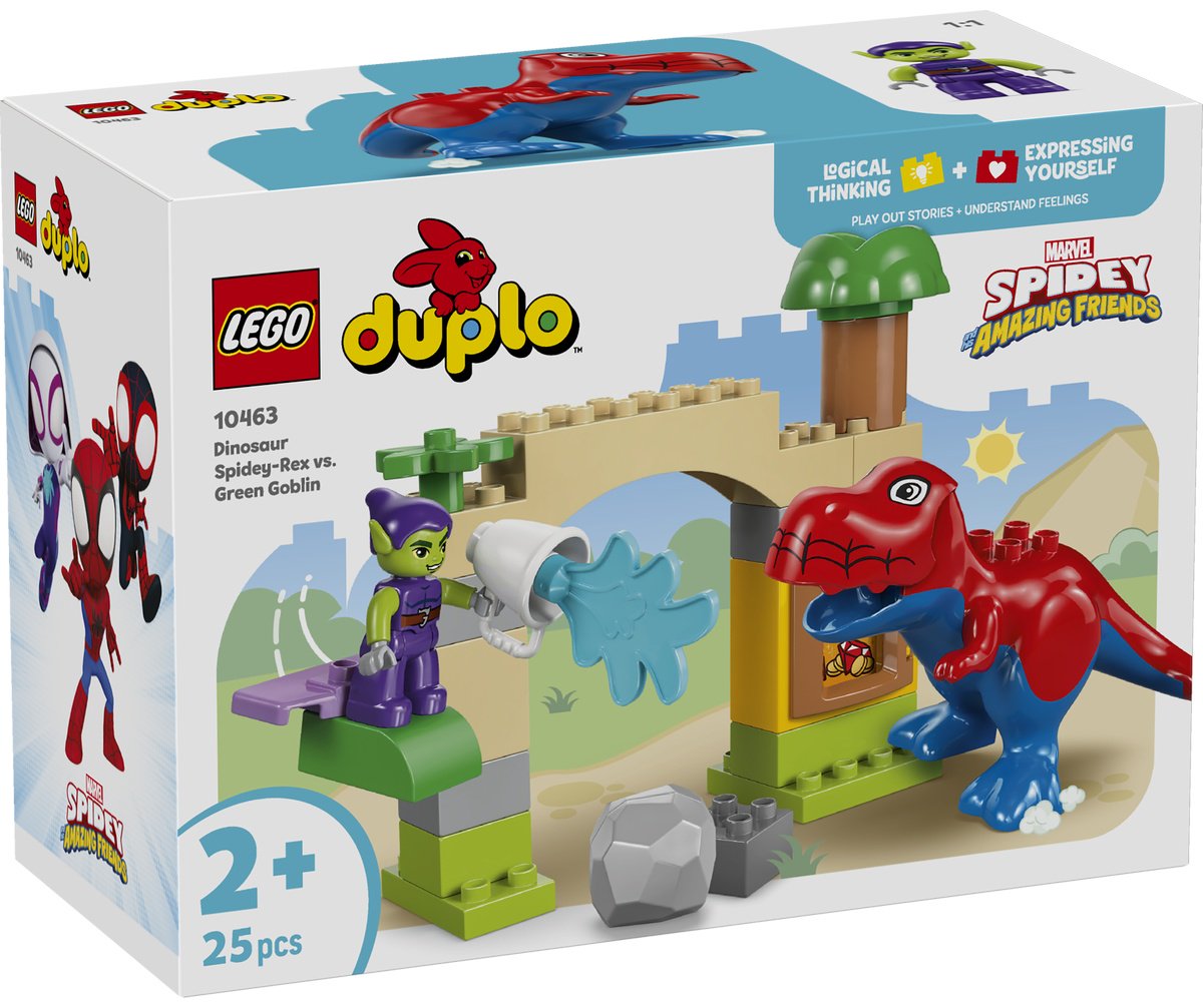 Конструктор LEGO Динозавр Спайди-Рекс против Зелёного Гоблина 10463, деталей 25 шт