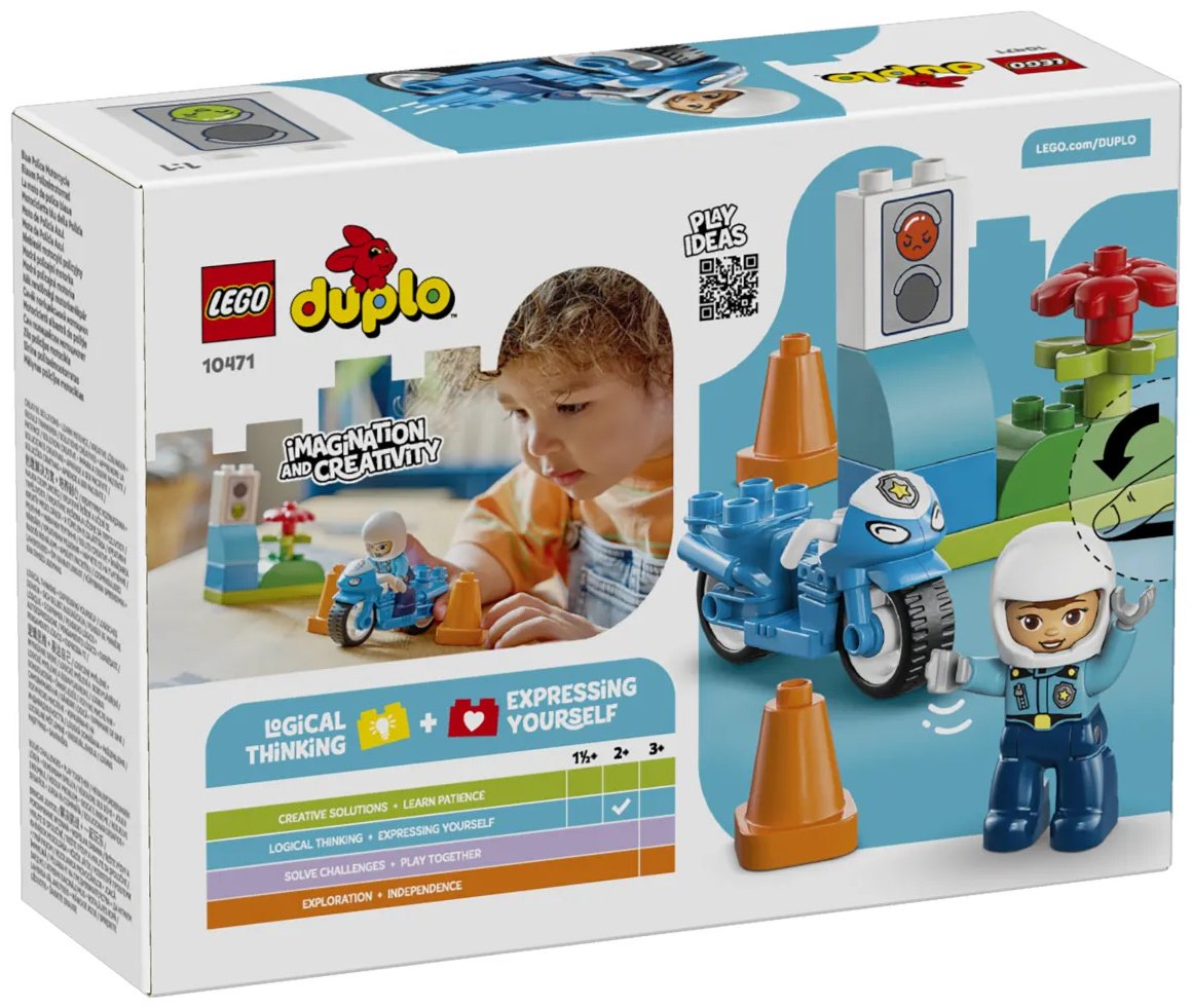 Конструктор LEGO Duplo Синий полицейский мотоцикл 10471, деталей 11 шт купить,NaN