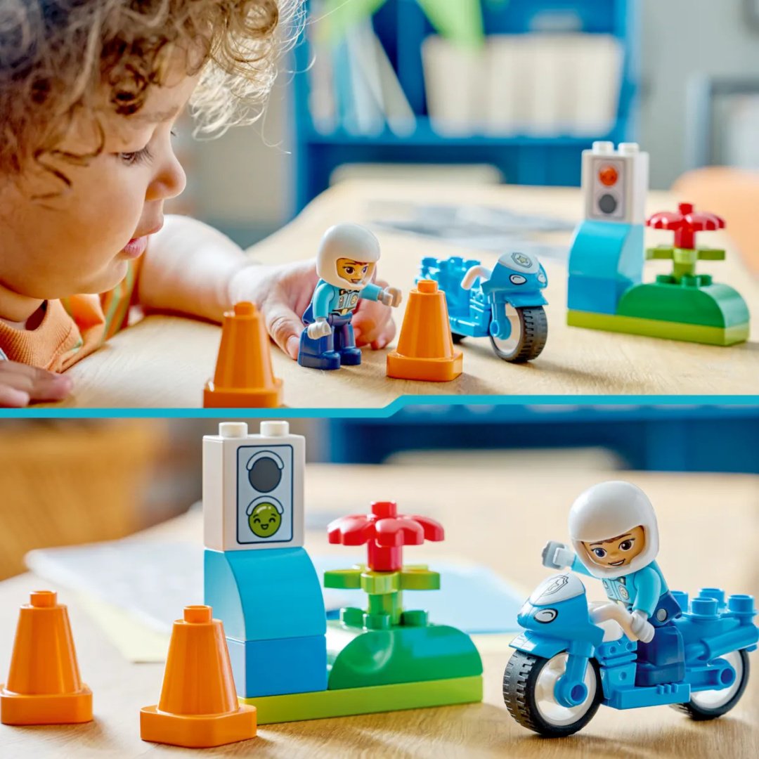 Конструктор LEGO Duplo Синий полицейский мотоцикл 10471, деталей 11 шт купить,NaN