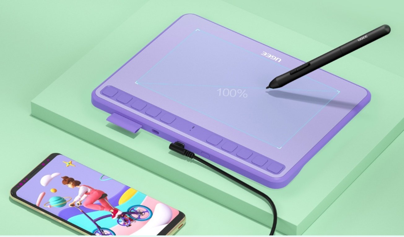 Графический планшет Ugee S640 фиолетовый