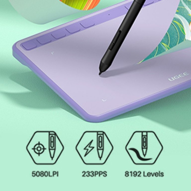 Графический планшет Ugee S640 фиолетовый