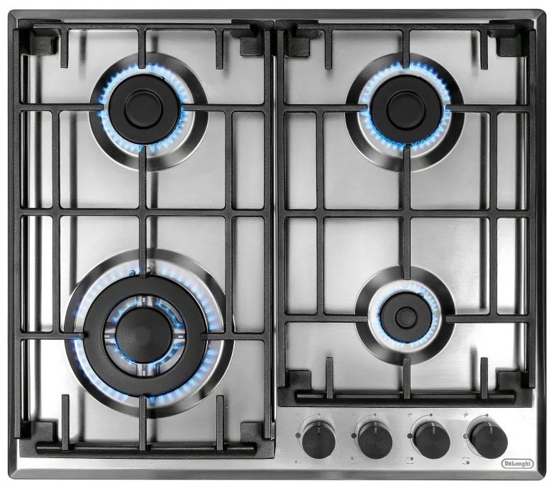 Газовая варочная поверхность Delonghi GRETA 6GW IM стальной купить,NaN
