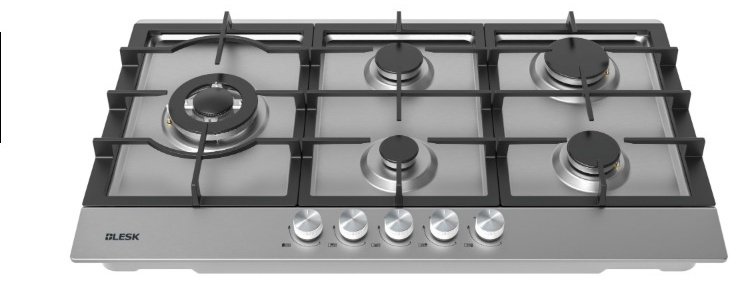 Газовая варочная поверхность Blesk BZ90G005S серый купить,NaN