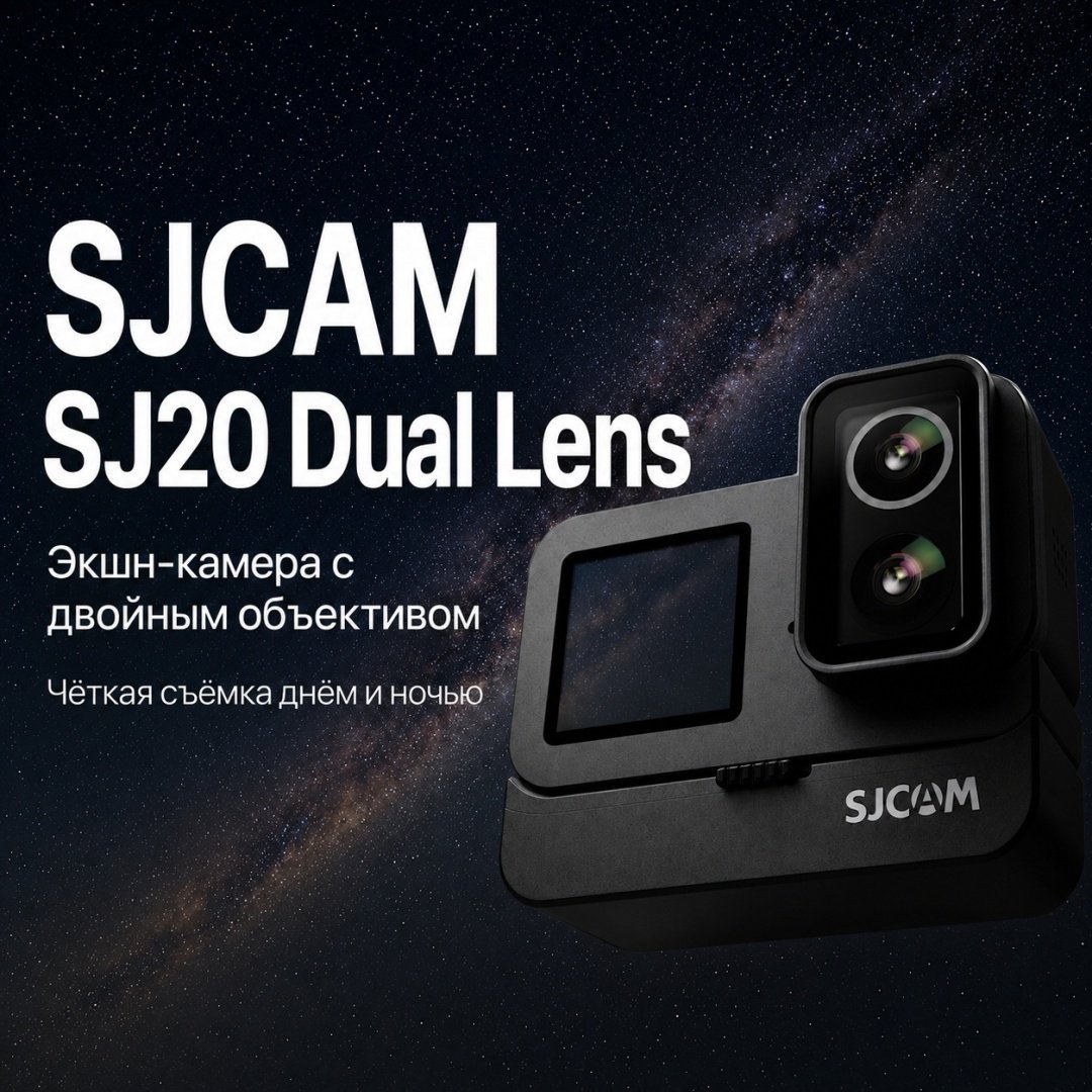 Экшн-камера SJCAM SJ20 Dual Lens