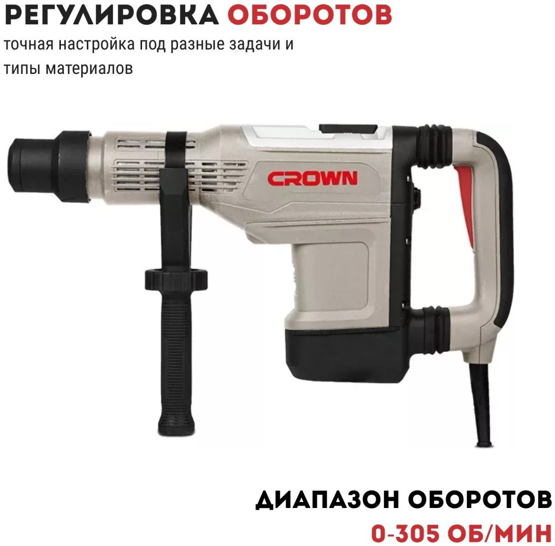 Перфоратор CROWN CT18189BMC 2 Дж, 1500 Вт., SDS-Max купить,NaN