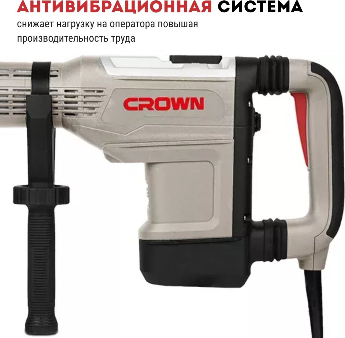 Перфоратор CROWN CT18189BMC 2 Дж, 1500 Вт., SDS-Max купить,NaN
