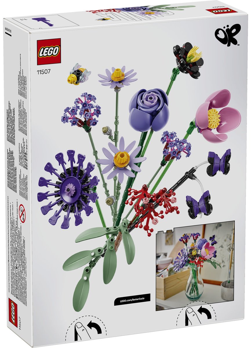 Конструктор LEGO Botanicals Цветочный букет Оливии Родриго 11507, деталей 400 шт