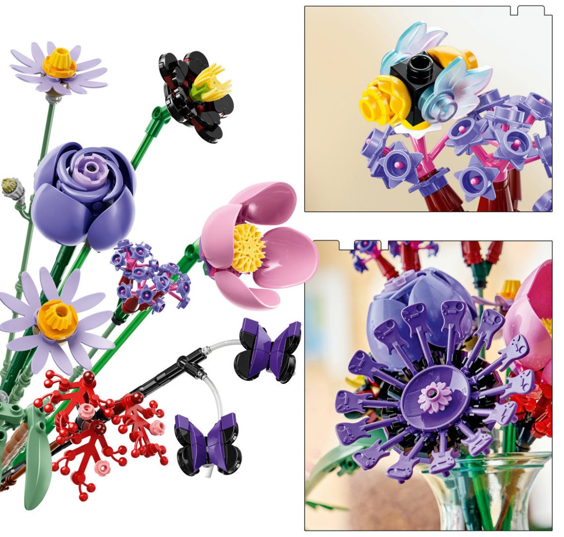 Конструктор LEGO Botanicals Цветочный букет Оливии Родриго 11507, деталей 400 шт купить,36145