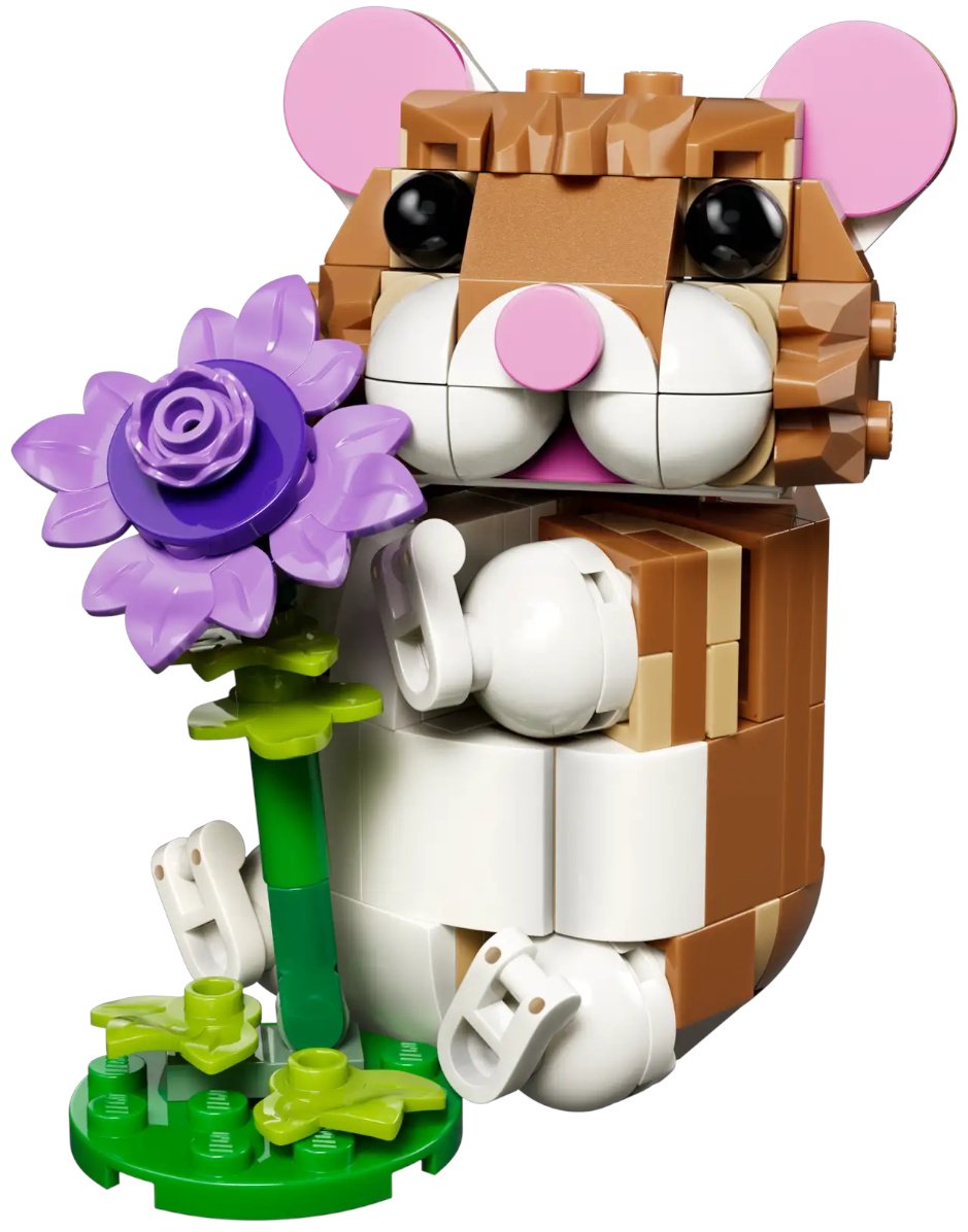 Конструктор LEGO Милый хомяк с цветком 31376, деталей 166 шт