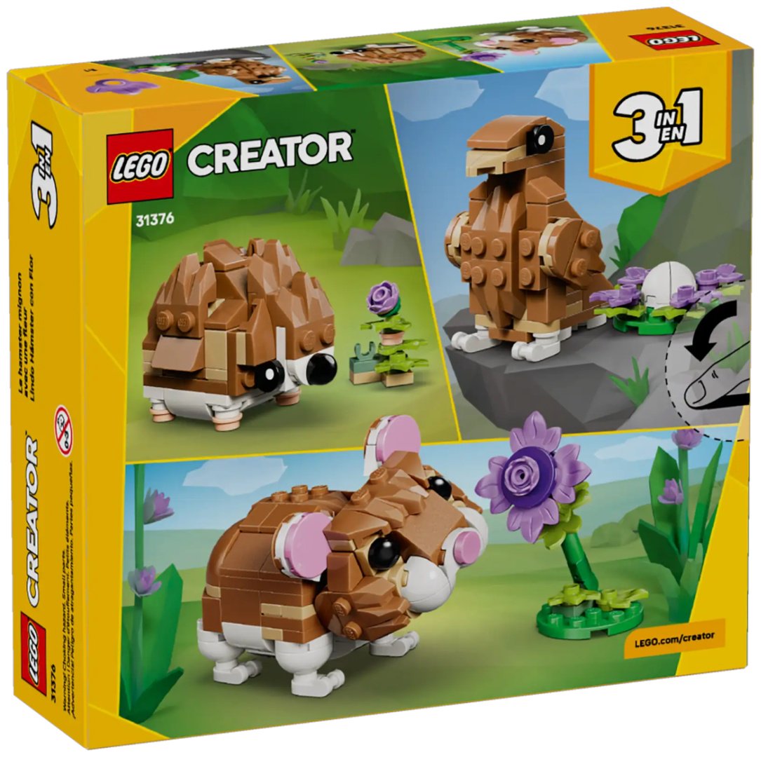 Конструктор LEGO Милый хомяк с цветком 31376, деталей 166 шт