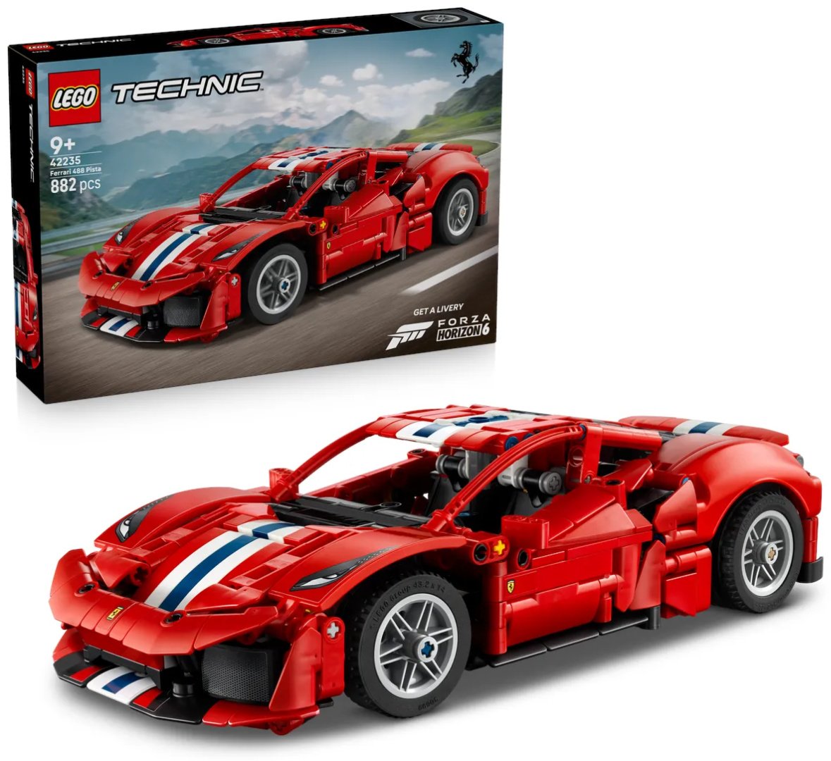 Конструктор LEGO Конструктор Lego Техник Автомобиль Ferrari 488 PISTA 42235, деталей 882 шт