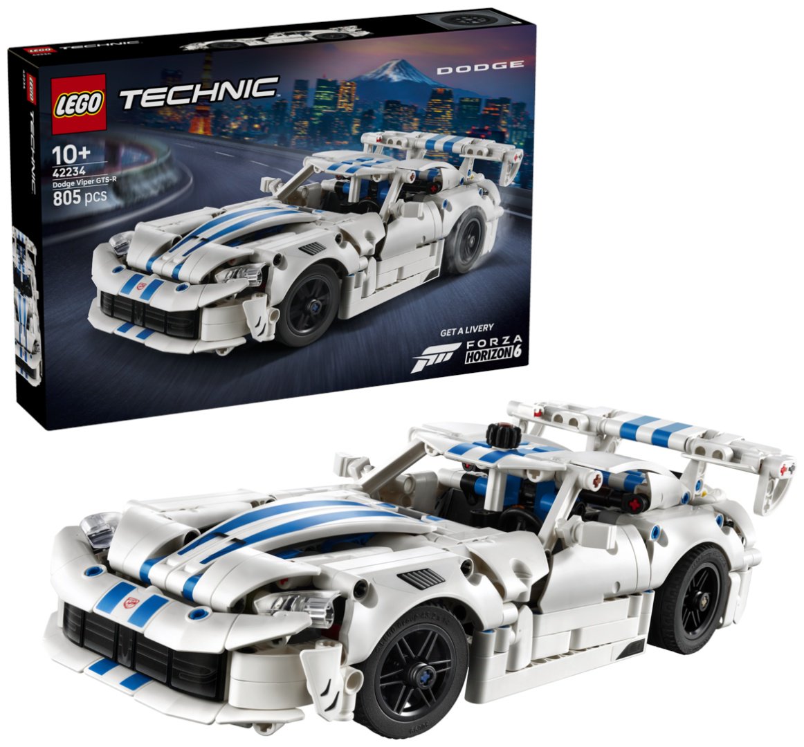 Конструктор LEGO Technic Спорткар Dodge Viper GTS-R 42234, деталей 805 шт