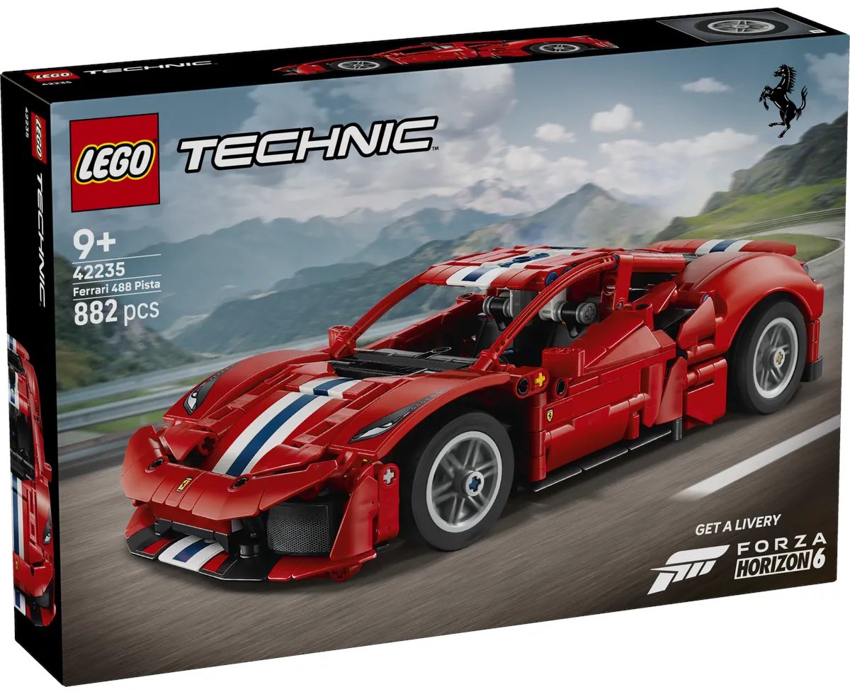 Конструктор LEGO Конструктор Lego Техник Автомобиль Ferrari 488 PISTA 42235, деталей 882 шт