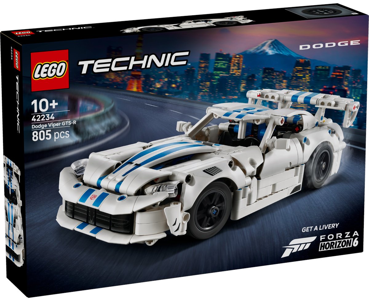 Конструктор LEGO Technic Спорткар Dodge Viper GTS-R 42234, деталей 805 шт