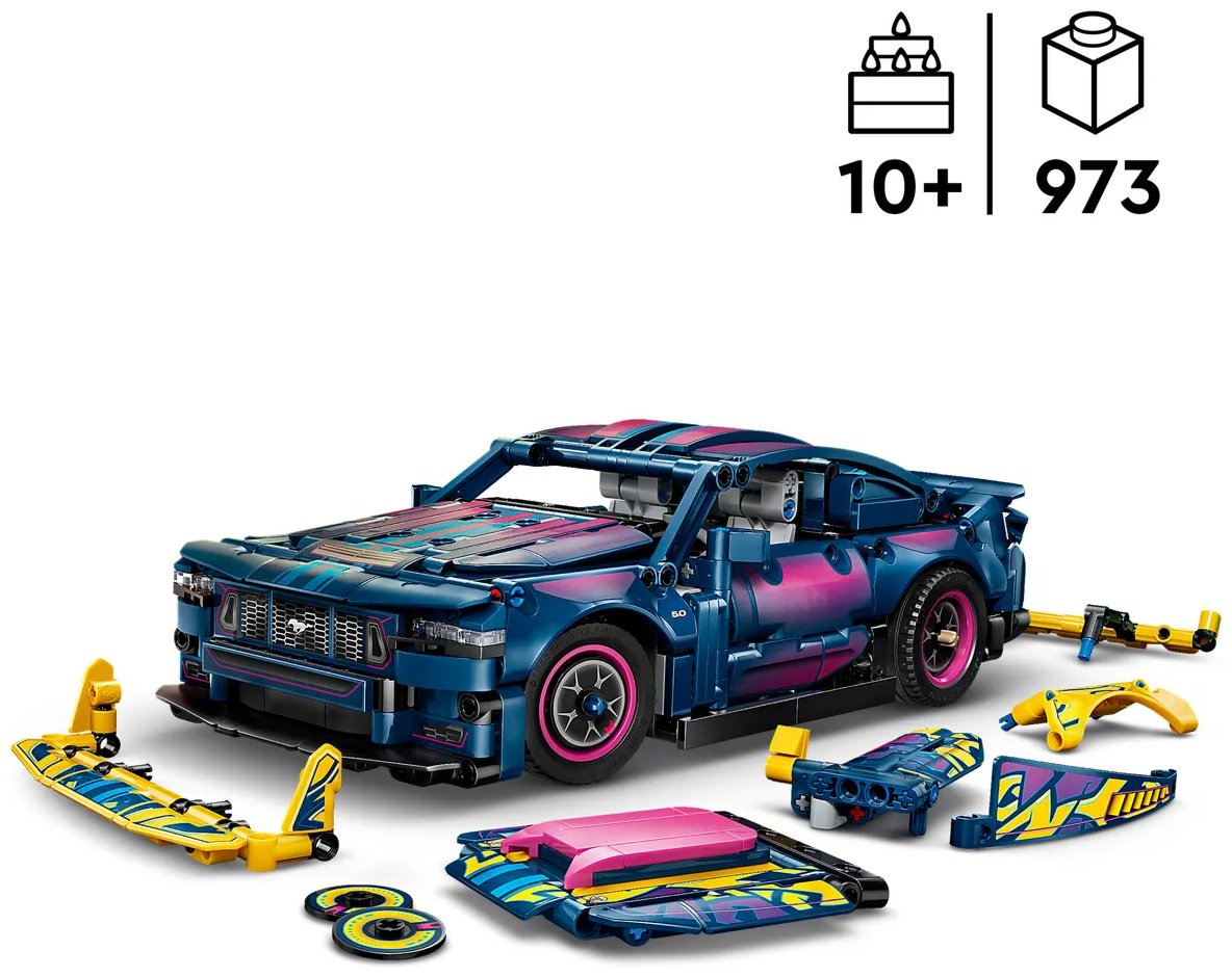 Конструктор LEGO Техник Тюнингованный автомобиль Ford Mustang GT 42236, деталей 973 шт