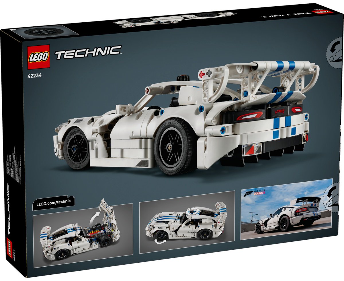 Конструктор LEGO Technic Спорткар Dodge Viper GTS-R 42234, деталей 805 шт