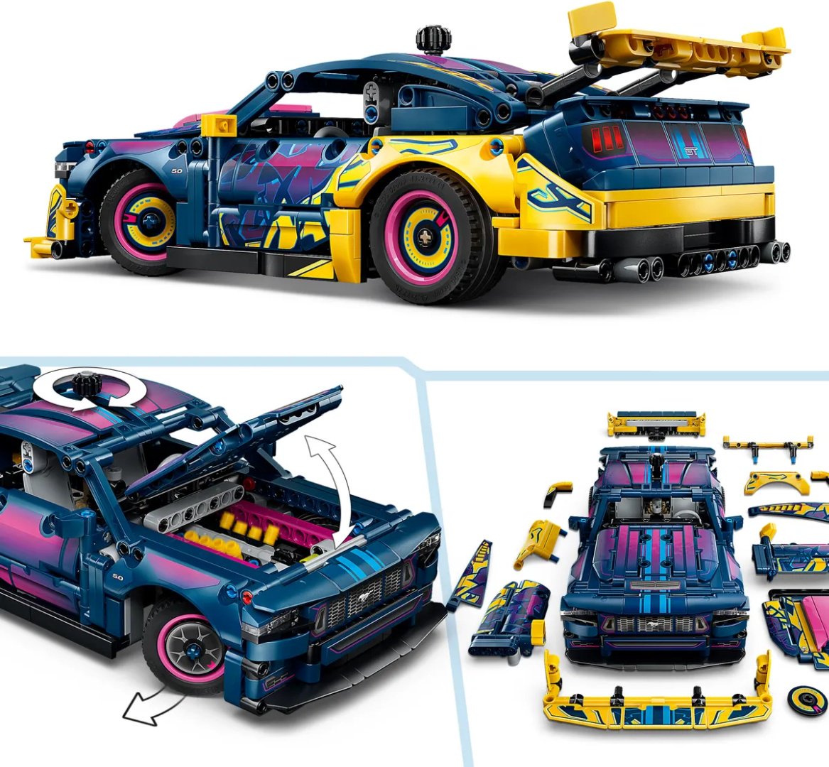 Конструктор LEGO Техник Тюнингованный автомобиль Ford Mustang GT 42236, деталей 973 шт