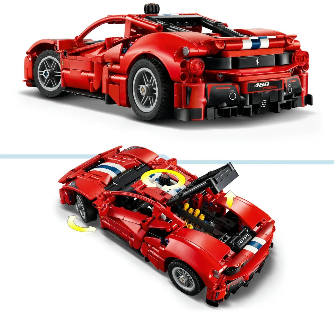 Конструктор LEGO Конструктор Lego Техник Автомобиль Ferrari 488 PISTA 42235, деталей 882 шт