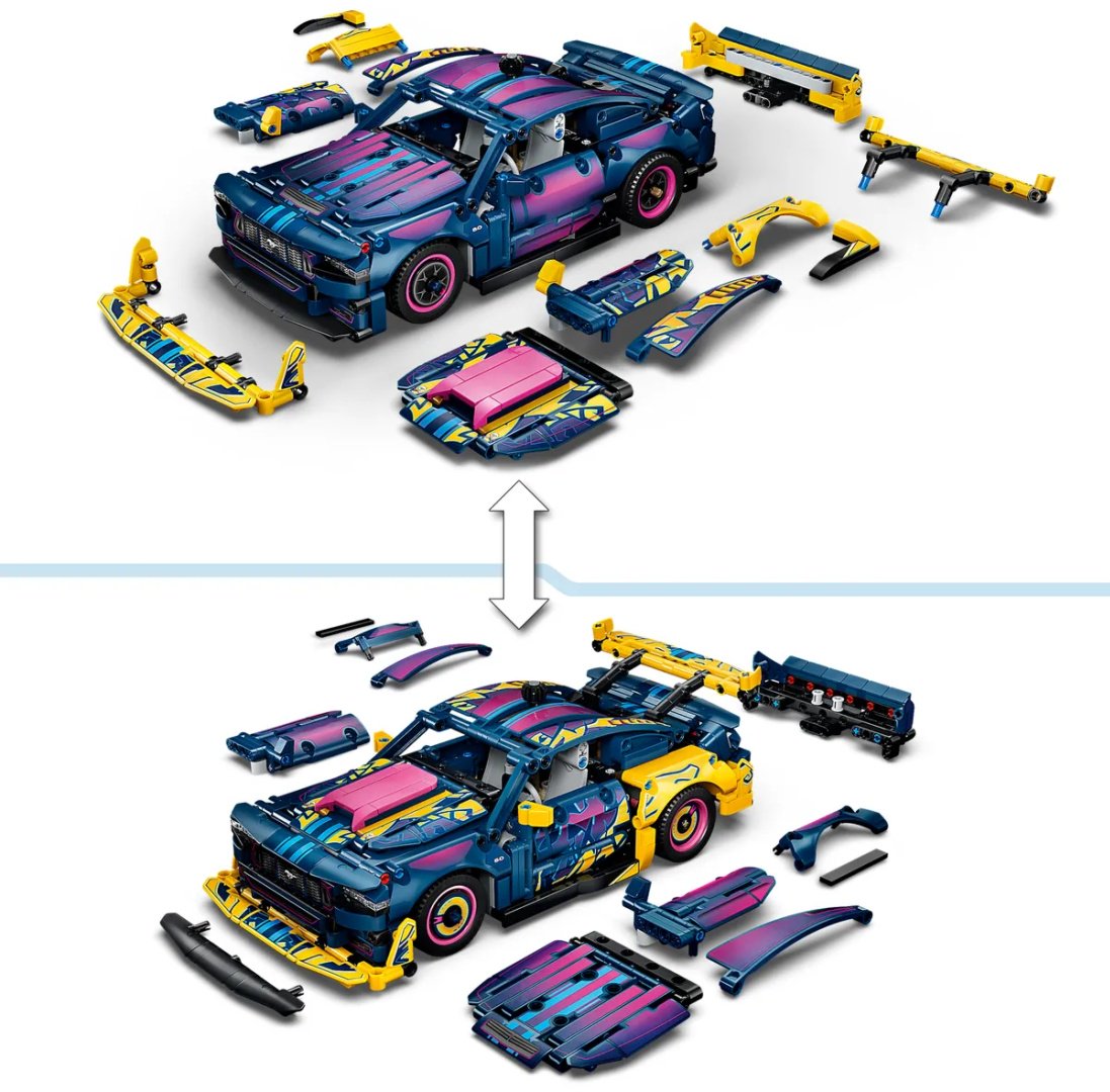 Конструктор LEGO Техник Тюнингованный автомобиль Ford Mustang GT 42236, деталей 973 шт