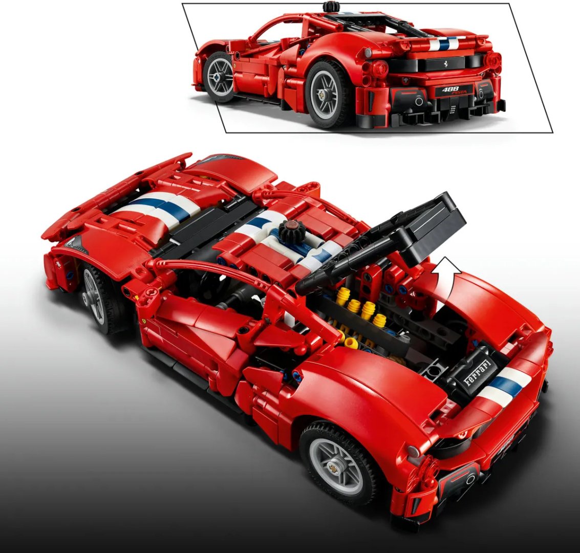 Конструктор LEGO Конструктор Lego Техник Автомобиль Ferrari 488 PISTA 42235, деталей 882 шт