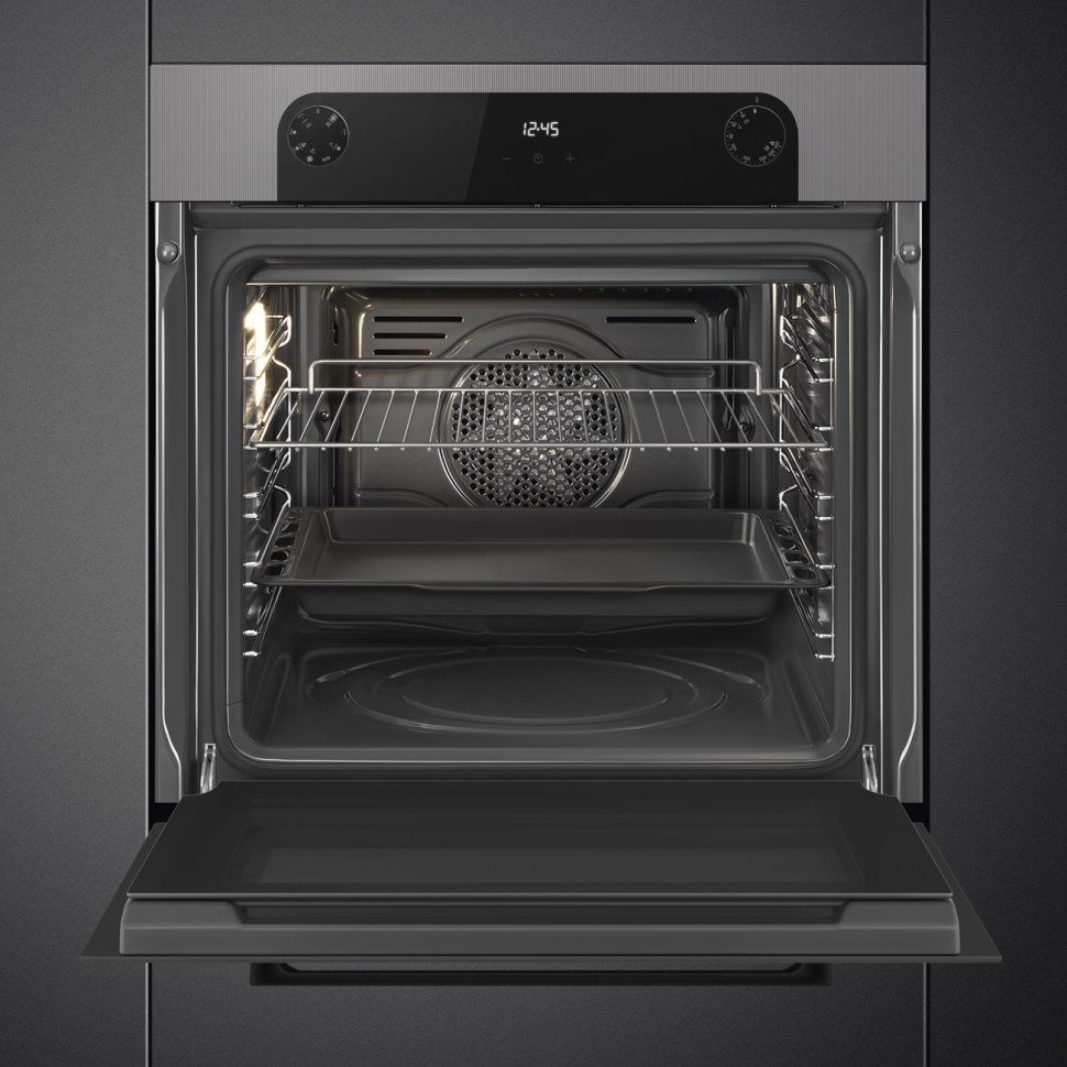 Духовой шкаф Smeg SF6200TSI черный, серый купить,NaN