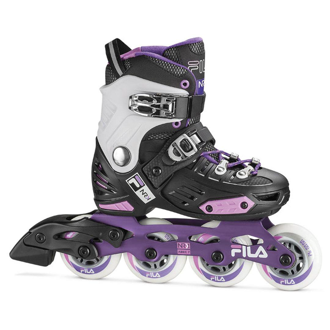 Ролики Fila NRK G Junior 10620135 M 32-35 черно-фиолетовые купить,NaN