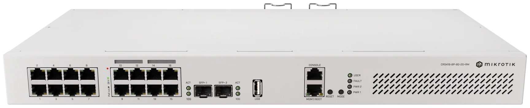 Коммутатор MikroTik CRS418-8P-8G-2S+RM