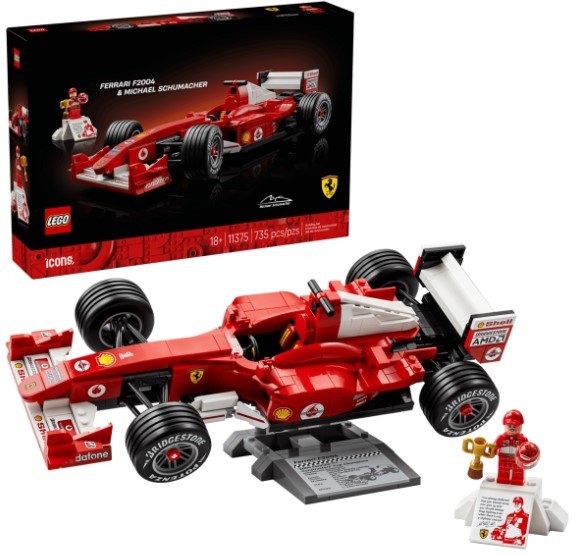 Конструктор LEGO Ferrari F2004 и Михаэль Шумахер 11375, деталей 735 шт
